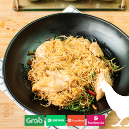 หมี่กระเฉด ไก่