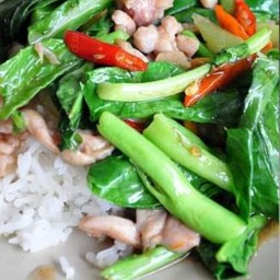 ข้าวคะน้าหมูชิ้น