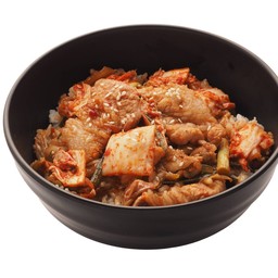 ข้าวหน้าหมูผัดกิมจิ ฟรี กิมจิ