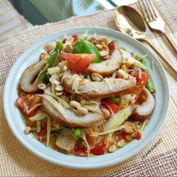 ตำไทคอหมูย่าง