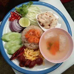 ข้าวคลุกกะปิ-ไก่หวาน
