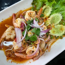 ลาบกุ้งสุก