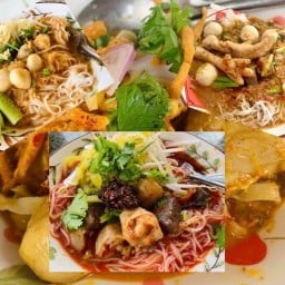 ขนมจีน ส้มตำข้างวัด