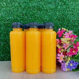 น้ำส้มคั้นสด ผสมเนื้อส้ม 220cc. 5 ขวด