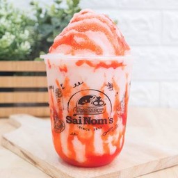 นมสดปั่นแยมสตรอว์เบอร์รี่