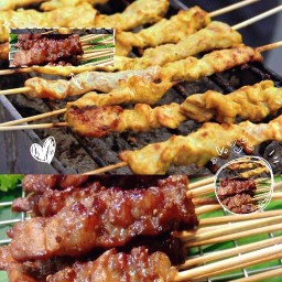 คุณยาย (เนื้อย่างโคขุน-หมูสะเต๊ะกะทิสด)