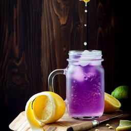 น้ำอัญชันมะนาวสดแท้ (อร่อยมาก) 350ml. ขวดละ