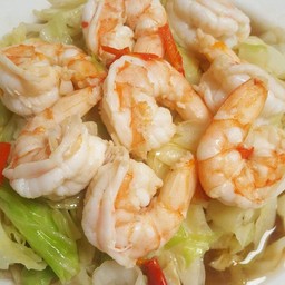 ผัดกะหล่ำปลีราดข้าว