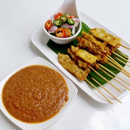 หมูสเต๊ะในตำนานโกเซี้ยนปากพนัง ลำลูกกา