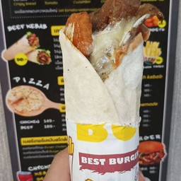 Australia beef & Nuggets with cheese M เคบับเนื้อ&นักเก็ตส์ไก่ใส่ชีสเบิร์นไฟ