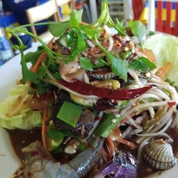 ตำปลาร้าหอยแครงกุ้งสด