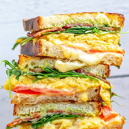 ⭐5.0 (128) - 🇰🇷แซนวิชเกาหลี ออมเล็ต ชีส 🧀🥚🧀Cheesy Omelette Sandwich