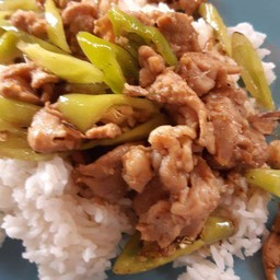 ข้าวผัดพริกหยวกหมู