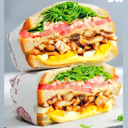 ⭐5.0 (97) - 🇰🇷แซนวิชเกาหลี ไก่บาร์บีคิวรมควัน ชีส🧀 Smoked BBQ ChickenCheese