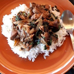 ผัดกะเพราเนื้อสด