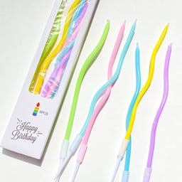 เทียนวันเกิดแบบเกลียว สีพาสเทล