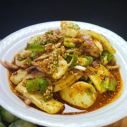 ลาบปลาหมึก(ปลาหมึกวง)