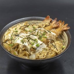 ข้าวหน้ากุ้งทอด