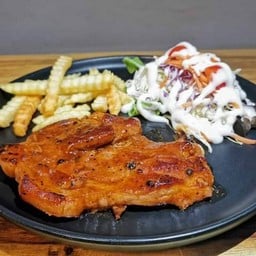 สเต็กสันคอหมูบาร์บีคิว