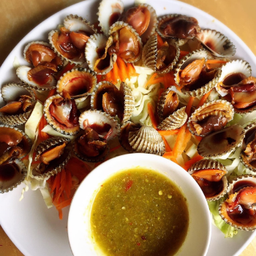 หอยแครงลวกจิ้ม