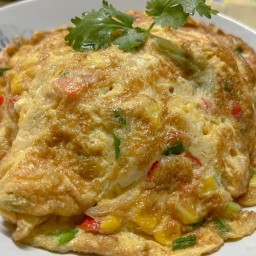 ข้าวไข่เจียวนายหนวด&ผัดกะเพรา