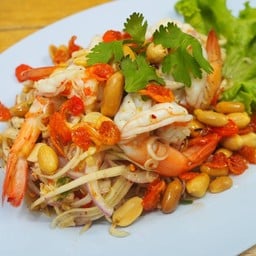 ยำตะไคร้กุ้งสด