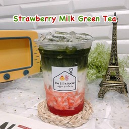 ชาเขียวนมสดสตรอว์เบอร์รี่