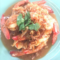 กุ้งผัดซอสมะขาม(เป็นกับข้าว)