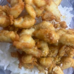 ข้าวไก่ทอดกระเทียม