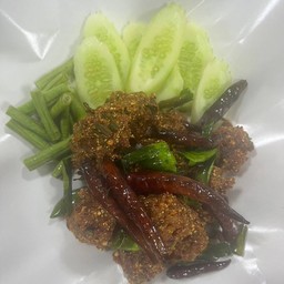 ลาบทอด