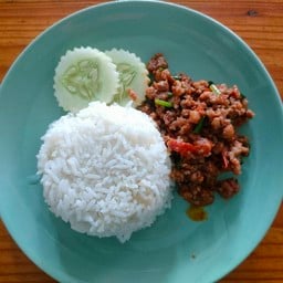 น้ำพริกอ่องหมู ราดข้าว