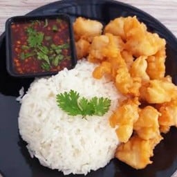 ข้าวไก่ทอดจิ้มแจ่ว