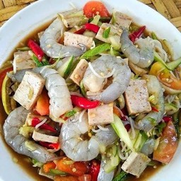 ตำแตงหมูยอกุ้งสด