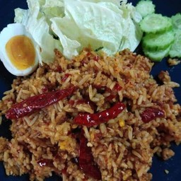 ข้าวผัดน้ำพริกตาแเดงไข่เค็ม
