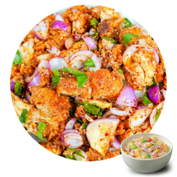 ⭐5.0 (371) - ข้าวไก่กรอบ ยำแซ่บ (พร้อมทูน่าคอร์น 1 คัพ)