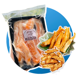 ท้องปลาแซลมอนแดดเดียว 300g.