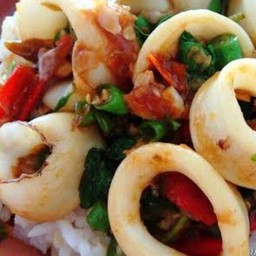 กระเพราหมึก