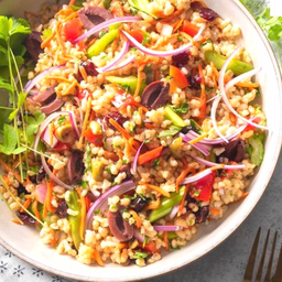 ⭐4.6 (254) - ข้าวกล้อง ผักยำสรรพคุณ 🌶️🍋🌰 Spicy Veggies Cranberry Brown Rice