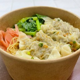 บะหมี่เกี๊ยวแห้งไม่ใส่ซอสโซ้ย