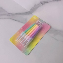เทียนสั้นพาสเทลคละสี