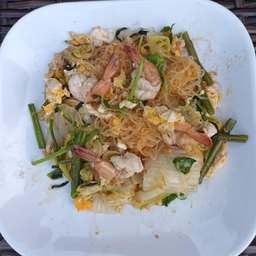 สุกี้แห้งปลาหมึก