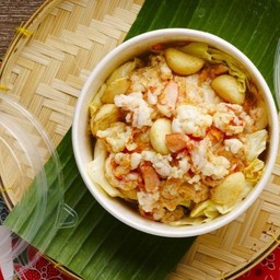 กะหล่ำปลีไข่ข้นกุ้งสับ (ไข่เป็ด)