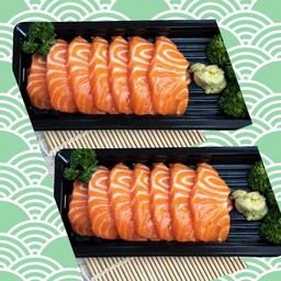 แซลมอน ซาชิมิ ขนาด 240 กรัม  ฟรีโชยุ วาซาบิ