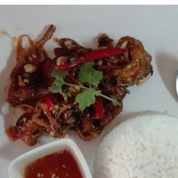 ข้าวไก่ทอดขิง