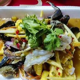 ยำปูจืด+กุ้ง