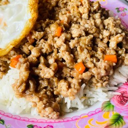 ข้าวหมูผัดซอส