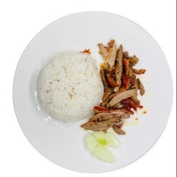 ข้าวเป็ดย่างคั่วพริกเกลือ