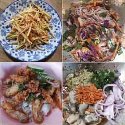 ยำ มะม่วง ขนมจีน แหนมคลุก บางนา บางนา