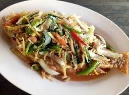 ปลาทับทิมผัดเจี๋ยน
