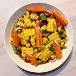 ยำข้าวโพดปูอัด